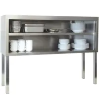 Luxus Tafelopbouwkast | RVS | Open Vak | Diepte 400 | Hoogte 1150 | Breedte 800-2000