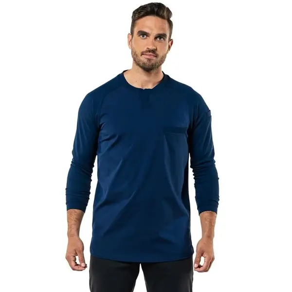 T-shirts | VALENTE UFX | Polyester/Katoen | Donkerblauw | Lange Mouw