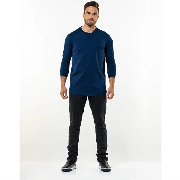 T-shirts | VALENTE UFX | Polyester/Katoen | Donkerblauw | Lange Mouw