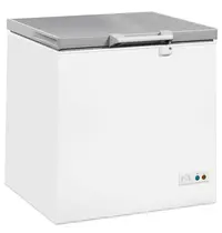 CombiSteel Vrieskist | 202L | Wit/RVS | -18°C/-24°C | Statisch | Kanteldeksel | 765x743x840(h)mm 