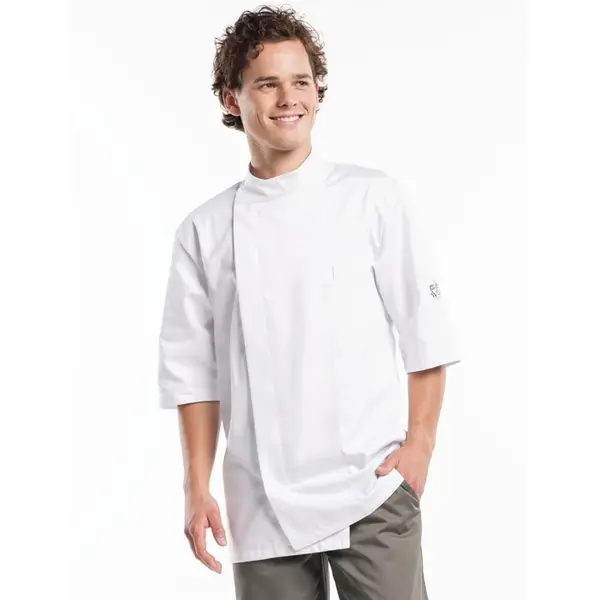 Koksbuis | BACIO | Polyester/Katoen | Wit | Korte Mouw | Maat XXL