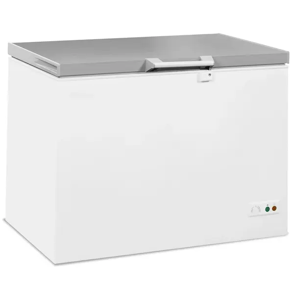 Vrieskist | 305L | Wit/RVS | -18°C/-24°C | Statisch | Kanteldeksel | 1041x743x840(h)mm
