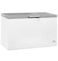 CombiSteel Vrieskist | 407L | Wit/RVS | -18°C/-24°C | Statisch | Kanteldeksel | 1316x743x840(h)mm 