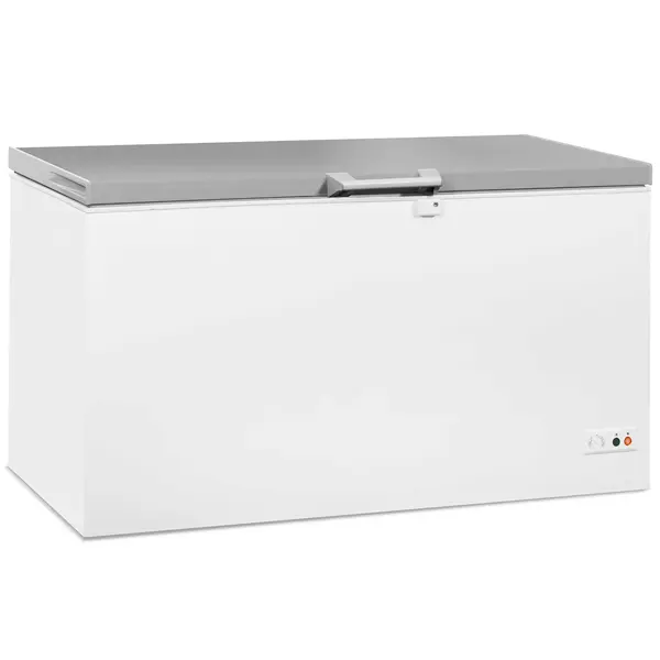 Vrieskist | 469L | Wit/RVS | -18°C/-24°C | Statisch | Kanteldeksel | 1492x743x840(h)mm