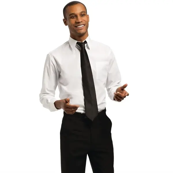 Horecaoverhemd | UNIFORM WORKS | Polyester/Katoen | Wit | Lange Mouw | Unisex | Maat S