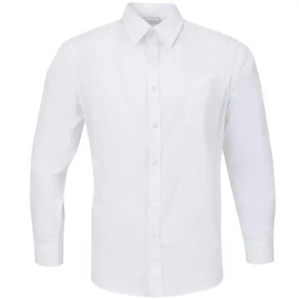 Horecaoverhemd | UNIFORM WORKS | Polyester/Katoen | Wit | Lange Mouw | Unisex | Maat S