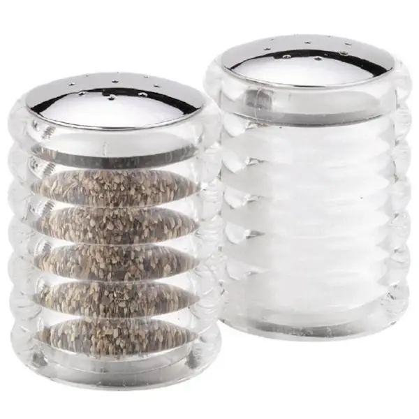 Peper-/Zoutstrooiers | Kunststof/Verchroomd | 2 Stuks | 70(h)mm