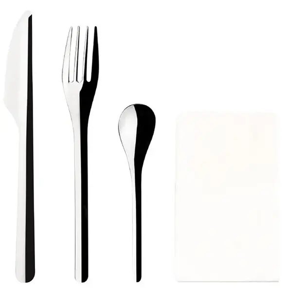 Besteksets | RVS | Incl. Papiertassen | 50 Stuks