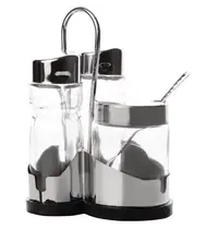 Comas Menage | RVS/Glas | 3-delig | 106x100x218(h)mm