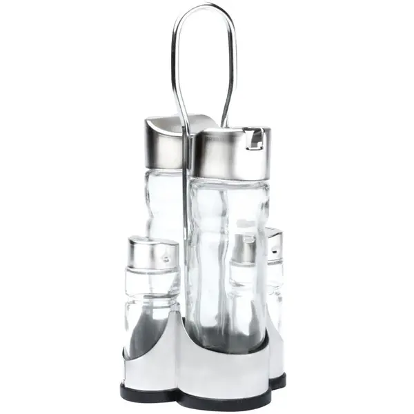 Menage | RVS/Glas | 4-delig | 110x106x218(h)mm
