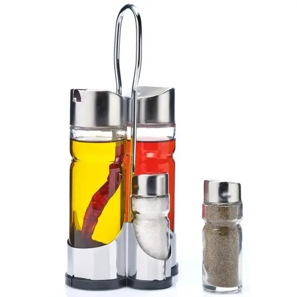 Menage | RVS/Glas | 4-delig | 110x106x218(h)mm