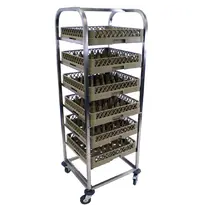 Craven Vaatwaskorvenwagen | RVS | 7 Niveaus (500x500) | Wielen (Geremd) | 626x588x1621(h)mm