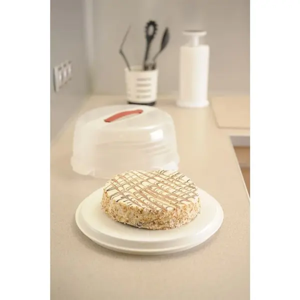 Taartplateau | Kunststof | Deksel | Ø350x150(h)mm