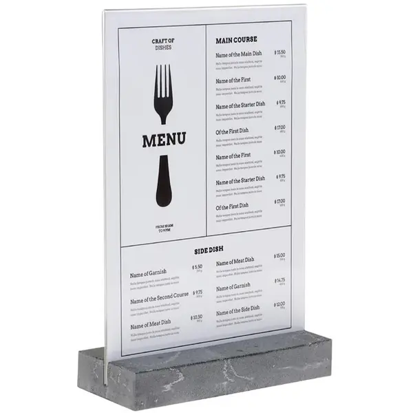 Menuhouder | EUROPEL | Kunststof | Antraciet | A4-Formaat