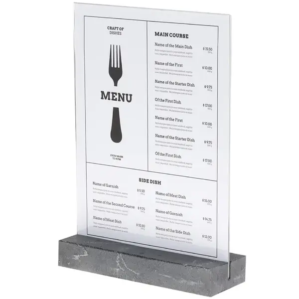 Menuhouder | EUROPEL | Kunststof | Antraciet | A4-Formaat