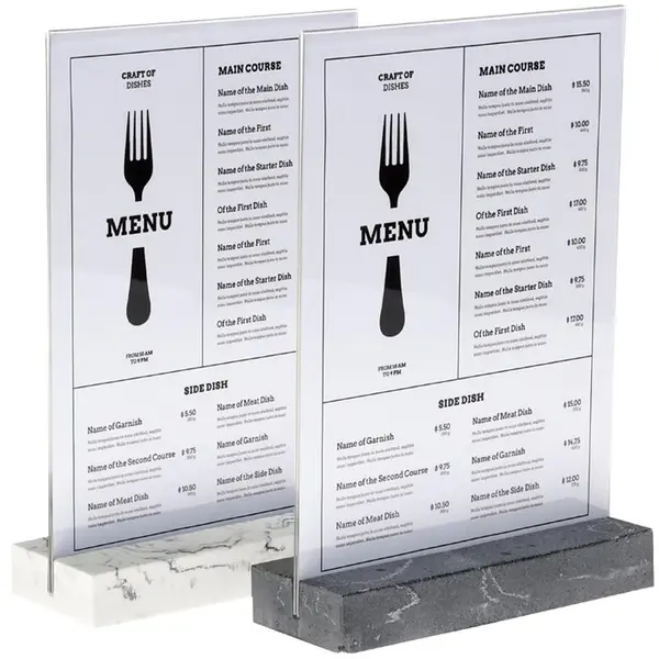 Menuhouder | EUROPEL | Kunststof | Antraciet | A4-Formaat