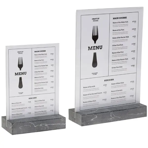 Menuhouder | EUROPEL | Kunststof | Antraciet | A4-Formaat