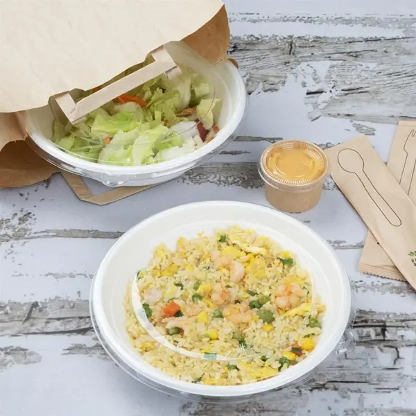 Deksels | Kunststof | Recyclebaar | Fiesta Compostable Kommen GAS-HW029 | 50 Stuks