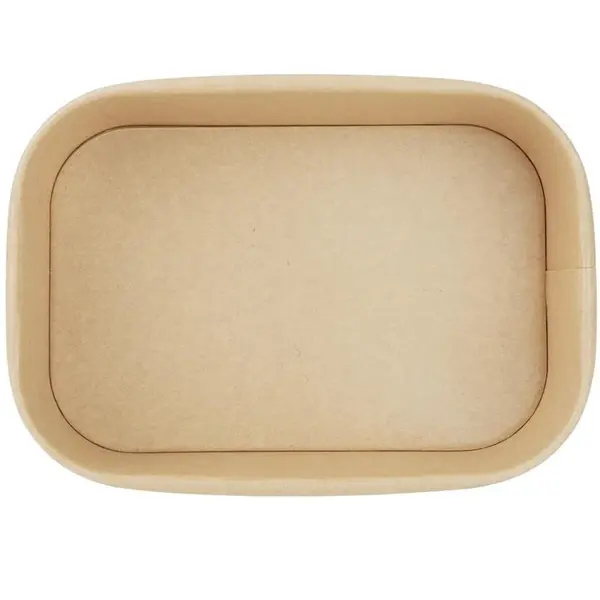 Voedselcontainers | Papier | Recyclebaar | 650ml | 300 Stuks | 172x122x52(h)mm