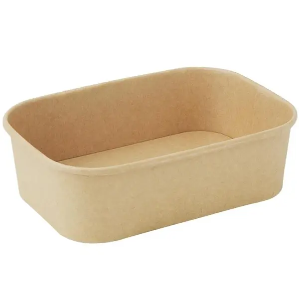 Voedselcontainers | Papier | Recyclebaar | 750ml | 300 Stuks | 172x122x57(h)mm