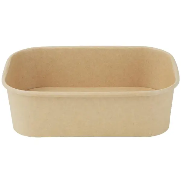 Voedselcontainers | Papier | Recyclebaar | 750ml | 300 Stuks | 172x122x57(h)mm