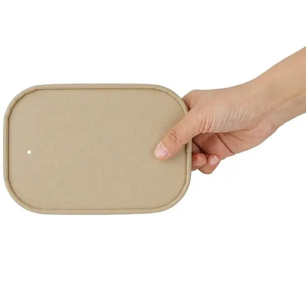 Deksels | Papier | Recyclebaar | Fiesta Recyclable Voedselcontainers GAS-HW621/HW622 | 300 Stuks | 173x123x16(h)mm