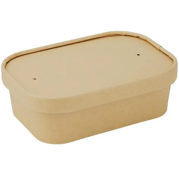 Deksels | Papier | Recyclebaar | Fiesta Recyclable Voedselcontainers GAS-HW621/HW622 | 300 Stuks | 173x123x16(h)mm