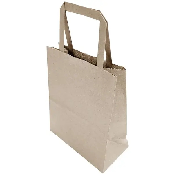 Draagtassen | Papier | Bruin | Recyclebaar | 250 Stuks | 177x90x210(h)mm