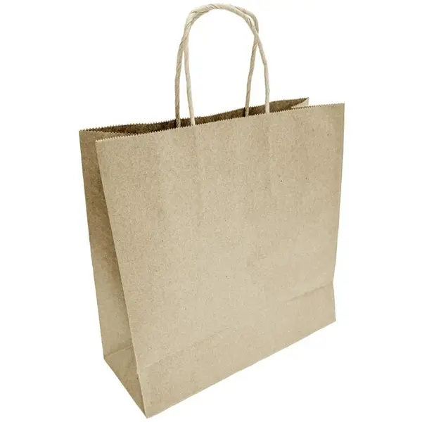 Draagtassen | Papier | Bruin | Recyclebaar | 250 Stuks | 180x95x217(h)mm