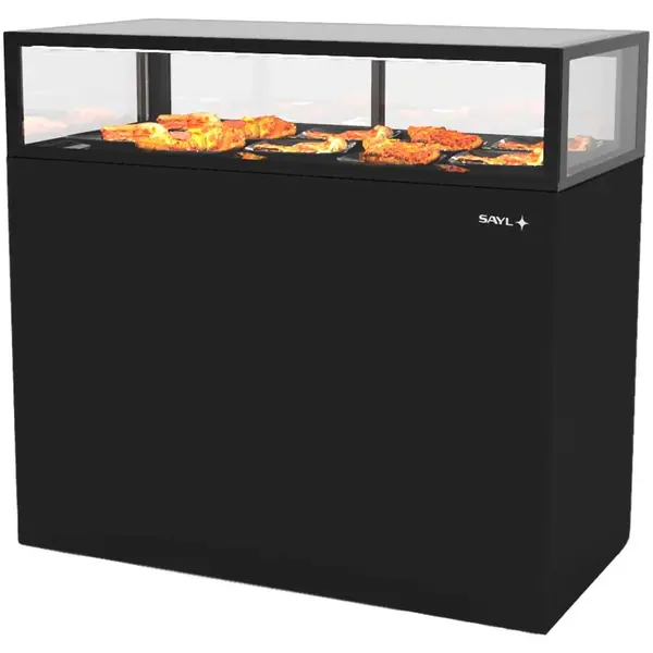 Warmhoudvitrine | INTEGRA | Zwart | 60°C/70°C | Geventileerd | 1 Niveau | 1.05kW (230V) | Touchscreen | Wielen (Geremd) | 1200x600x1150(h)mm