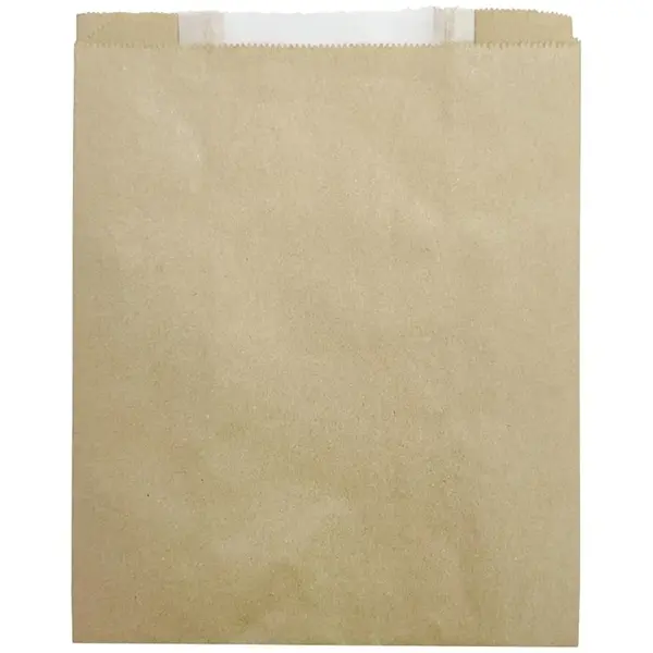 Broodzakken | Papier | Bruin/Transparant | Composteerbaar | 1000 Stuks | 215x88x266(h)mm