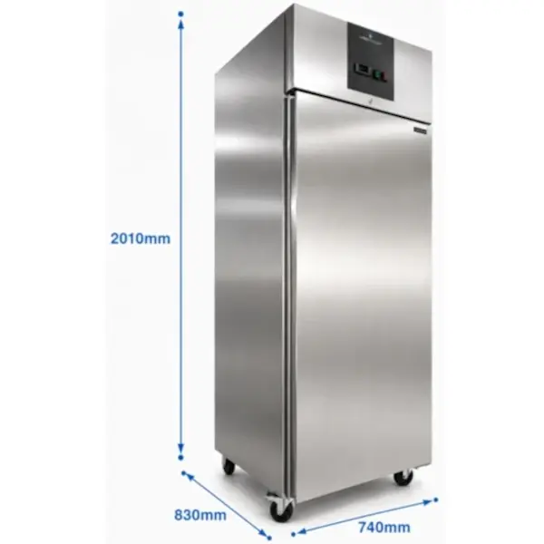 Vrieskast | 650L (2/1 GN) | RVS | -18°C/-22°C | Geforceerd | Wielen | 740x830x2010(h)mm