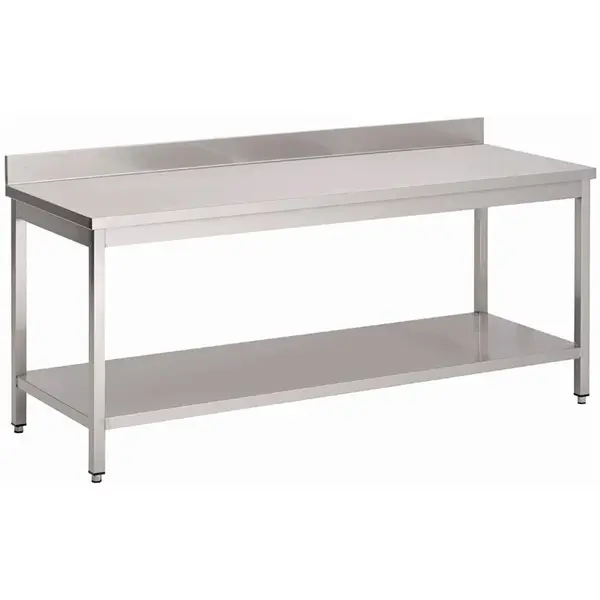Werktafel | RVS | Bodemschap | Achteropstand | 1000x600x880/930(h)mm