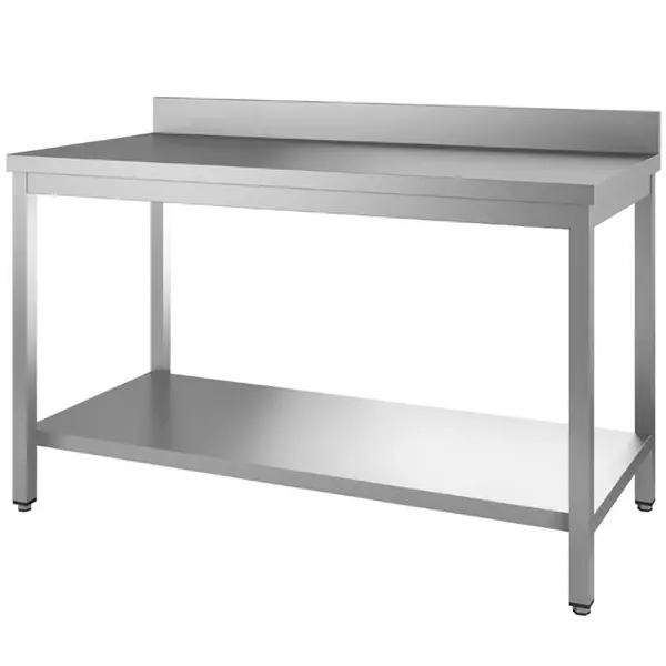 Werktafel | RVS | Bodemschap | Achteropstand | 1500x700x850/920(h)mm