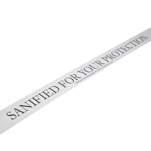 Hygiënestickers | Papier | "SANIFIED FOR YOUR PROTECTION" | 250 Stuks | 501x24(h)mm