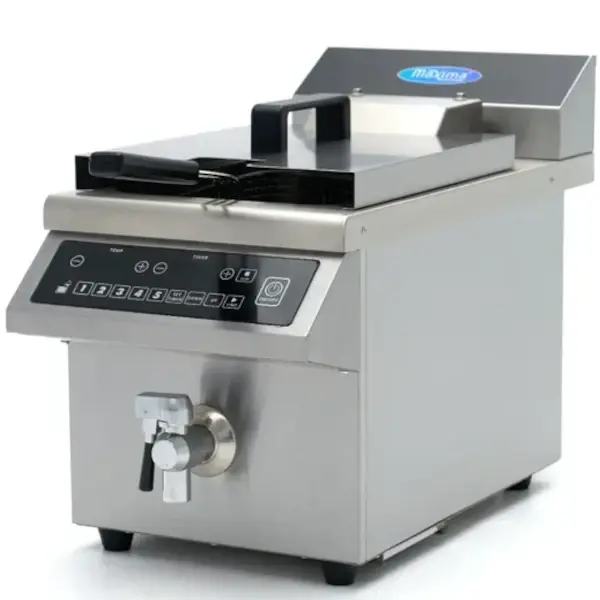 Inductiefriteuse | Elektrisch | 8L | 60–190°C | 3.5kW (230V) | Aftapkraan | Timer / Programmering | 290x590x410(h)mm