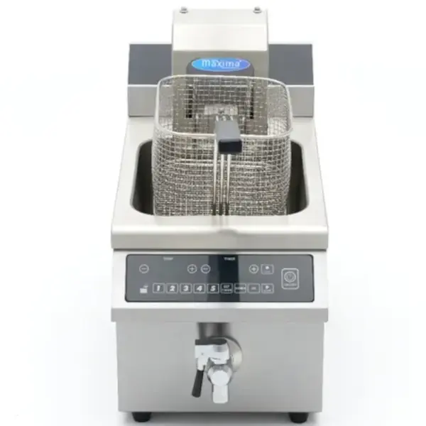 Inductiefriteuse | Elektrisch | 8L | 60–190°C | 3.5kW (230V) | Aftapkraan | Timer / Programmering | 290x590x410(h)mm