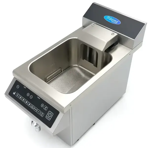 Inductiefriteuse | Elektrisch | 8L | 60–190°C | 3.5kW (230V) | Aftapkraan | Timer / Programmering | 290x590x410(h)mm