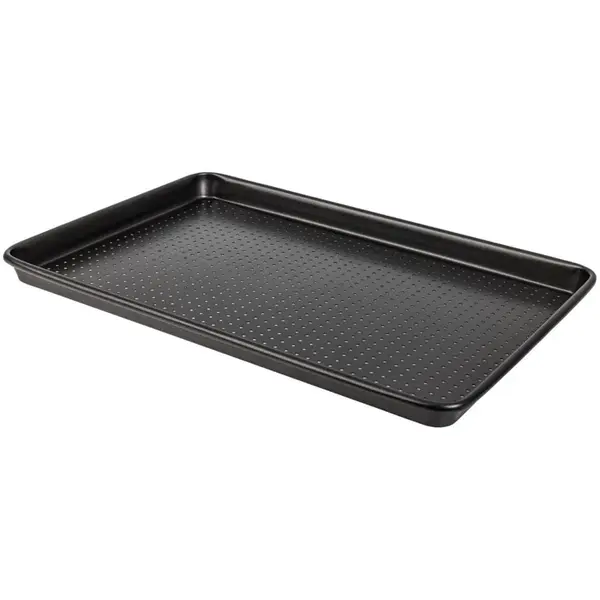 Bakplaat | CRUSTY BAKE | Carbonstaal (Antiaanbaklaag) | Geperforeerd | 390x270x20(h)mm