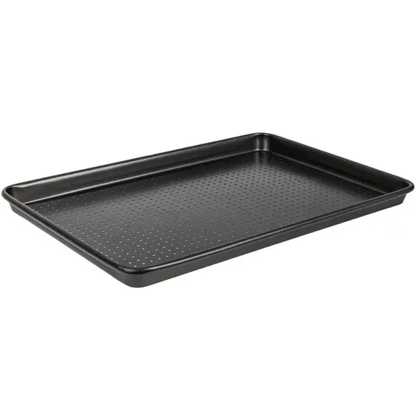Bakplaat | CRUSTY BAKE | Carbonstaal (Antiaanbaklaag) | Geperforeerd | 390x270x20(h)mm