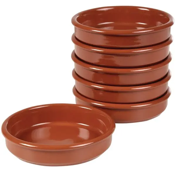 Tapasschaaltjes | Keramiek | Bruin | 24 Stuks | Ø128x30(h)mm