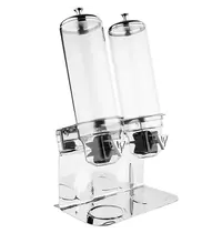 Olympia Ontbijtgranendispenser | RVS/Kunststof | 2x 4L | 360x240x603(h)mm