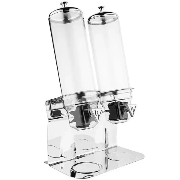 Ontbijtgranendispenser | RVS/Kunststof | 2x 4L | 360x240x603(h)mm