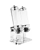 Olympia Ontbijtgranendispenser | RVS/Kunststof | 2x 4L | 360x240x603(h)mm 