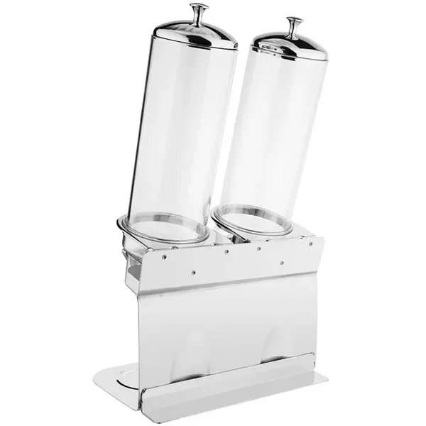 Ontbijtgranendispenser | RVS/Kunststof | 2x 4L | 360x240x603(h)mm