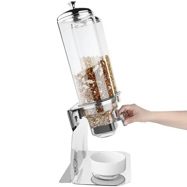 Ontbijtgranendispenser | RVS/Kunststof | 2x 4L | 360x240x603(h)mm