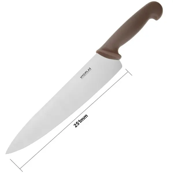 Koksmes | RVS | Bruin (Gegaard Vlees) | HACCP | Lengte 380mm
