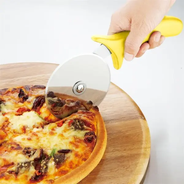 Pizzasnijder | RVS Mes (Ø102mm) | Geel | HACCP | Lengte 230mm