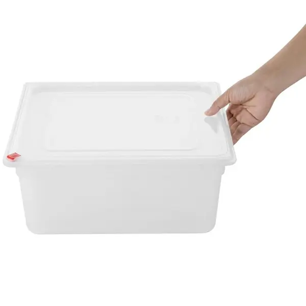 Voedseldozen | Kunststof | Transparant | 12L | 2/3 GN | 4 stuks | Incl. Deksels | Incl. HACCP Kleurclips | 354x325x150(h)mm