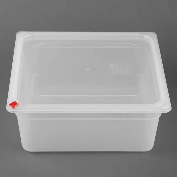 Voedseldozen | Kunststof | Transparant | 12L | 2/3 GN | 4 stuks | Incl. Deksels | Incl. HACCP Kleurclips | 354x325x150(h)mm